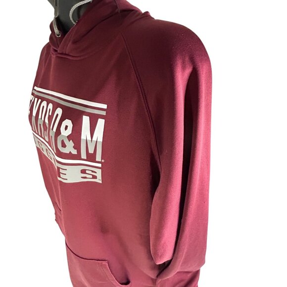 Men's Colosseum Maroon Texas A&M Aggies Team Color Rival Hoodie Long Sleeve - Picture 4 of 9